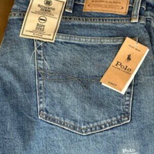 Polo Ralph Lauren Varick Slim Straight Denim Rope Dyed Jeans Size 38X32